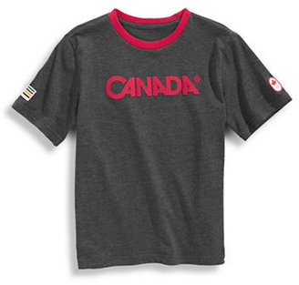 HBC Olympic Collection Boys 2 to 7 Canada Crew Neck T Shirt-BLACK-2
