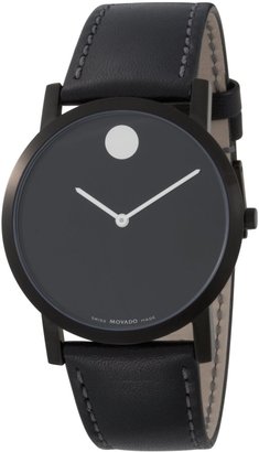 Movado Men's 606255 Classic Museum Black Leather Strap Watch