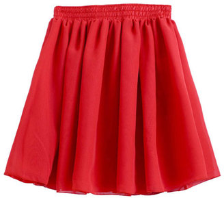 ChicNova Vintage Red Full Pleated and High Waist Chiffon Mini Skirt