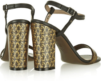 Lanvin Brocade and leather sandals