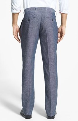 Howe 'The Finest' Slub Chambray Flat Front Trousers