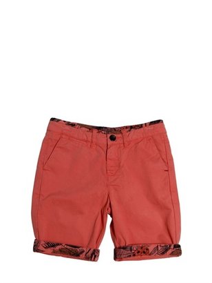 Paul Smith Junior - Gabardine Cotton Bermuda Shorts