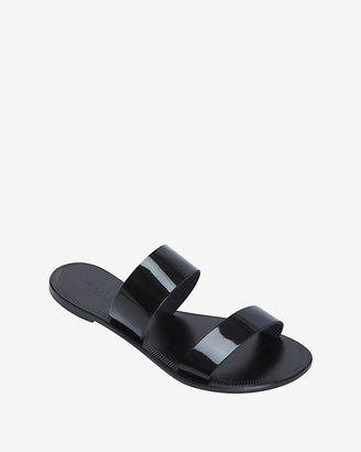 Joie a la Plage Patent Strap Flat Sandal: Black
