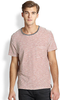 7 For All Mankind Mariner Striped Pocket Tee