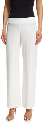 Eileen Fisher Petite Wide-Leg Stretch-Crepe Pants