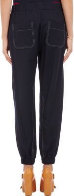 Band Of Outsiders Contrast Topstitch Sweatpants-Blue