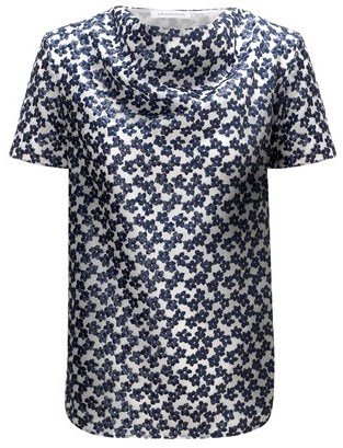 J.W.Anderson Navy Floral Moon Top