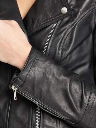 South Tall Leather Biker Jacket