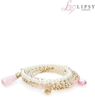 Lipsy Pearl Tassel Multi Bracelets