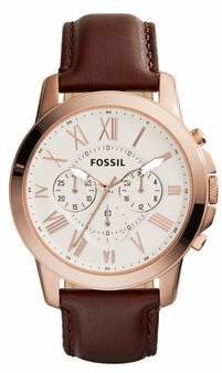 Fossil FS4991 Mens brown strap watch