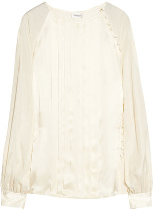 Temperley London Julia pleated silk blouse