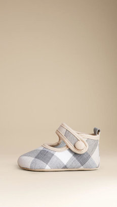 Burberry Check Cotton Booties