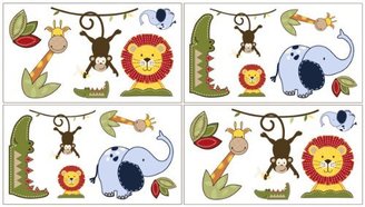 JoJo Designs Jungle Time Wall Decal Stickers by Sweet Set of 4 Sheets