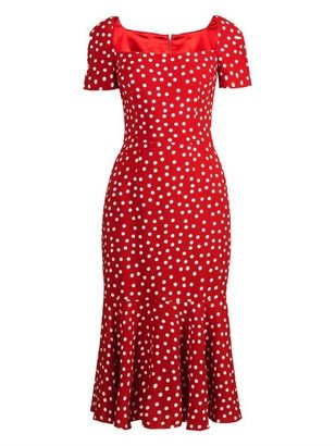 Dolce & Gabbana Polka-dot print short-sleeved dress