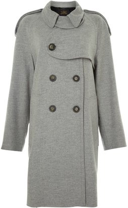 Anglomania Long slleved button front funnel neck coat