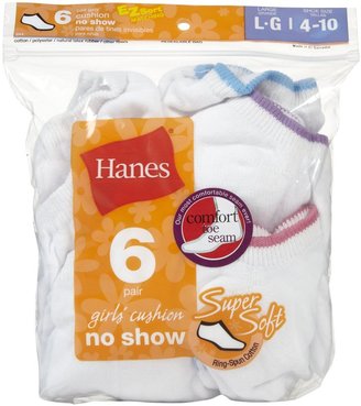 Hanes Red Label Cushion No-Show - White Multi-Large
