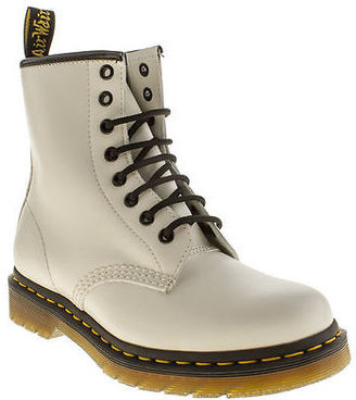Dr. Martens Womens White Leather 8 Eye Lace Ups Boots