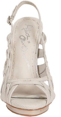 Alice + Olivia Paloma Prism Sandal Heels in Ivory