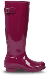 Hunter Women's Original Back Adjustable Gloss Wellington Boots Purple