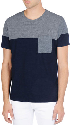 AG Jeans The S/S Color Block Pocket Tee - Faded Indigo