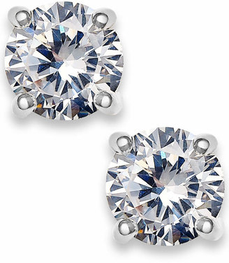 Charter Club Silver-Tone Cubic Zirconia Round Stud Earrings