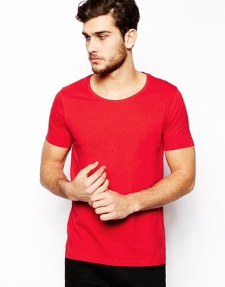 ASOS T-Shirt With Scoop Neck - Red