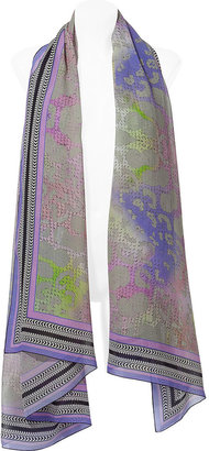 Matthew Williamson Lavender Multicolor Silk Scarf