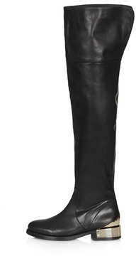 Topshop Womens PEONY Thigh High Boots - Black