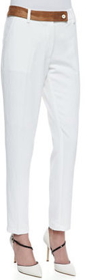 Waverly Grey Macie Leather-Waist Pants