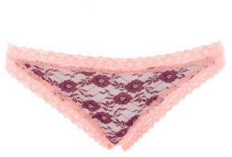 Charlotte Russe Color Block Lace Tanga Panties