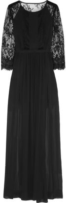 ALICE by Temperley Hemingway georgette and lace maxi dress