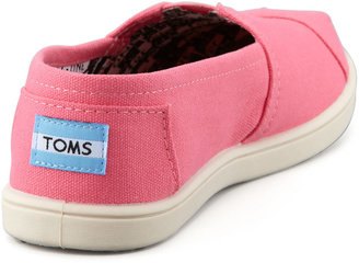 Toms Personalized Classic Canvas Slip-On, Pink, Youth
