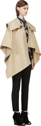 Burberry Beige Open-Front Trench Cape