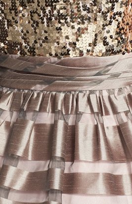 Hailey Logan Sequin Bodice One-Shoulder Party Dress (Juniors)