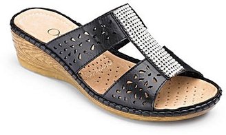 Cushion Walk Mules With Diamante Trim Extra Wide EEE Fit