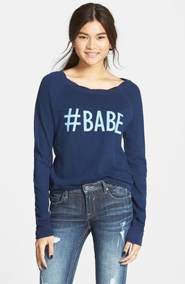 Ten Sixty Sherman '#BABE' High/Low Pullover (Juniors)