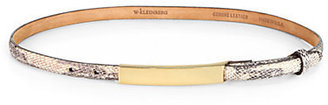 W.KLEINBERG Luscious Snakeskin-Embossed Leather Belt