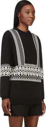 Chloé Black Jacquard Wool Sweater