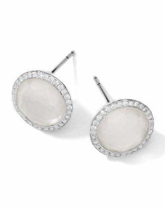 Ippolita Stella Stud Earrings in Mother-of Pearl Doublet with Diamonds