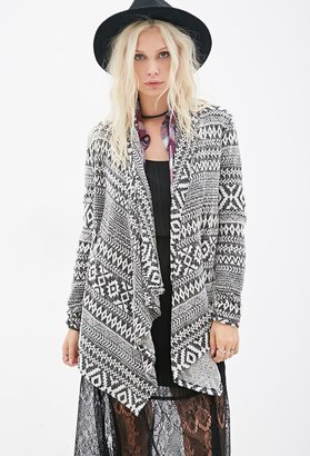 Forever 21 Geo Striped Knit Cardigan