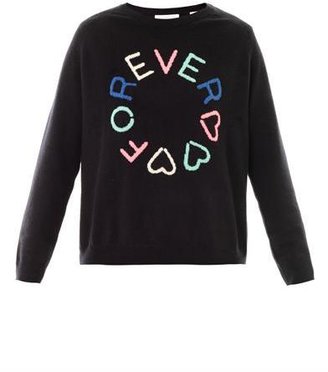 Chinti and Parker SWEATERS FOREVER LOVE HEARTS C Navy
