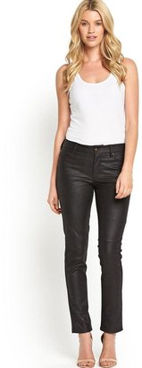 NYDJ High Waisted Faux Leather Slimming Jeans