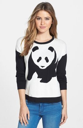Kensie Panda Colorblock Crewneck Sweater