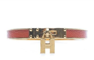 Hermes Pre-Owned Orange Gold Cadena Bangle Bracelet
