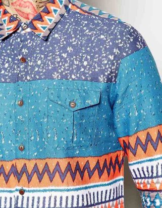 A Question Of ASOS Festive Shirt In Long Sleeve With Fair Isle Design