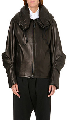 Yohji Yamamoto Overized leather jacket