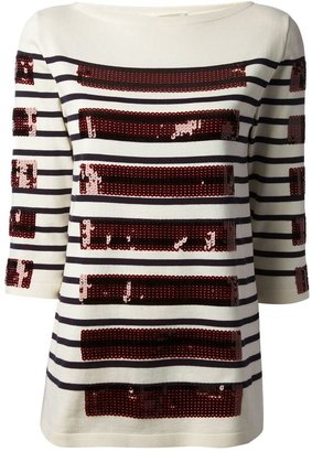 Marc Jacobs striped sequin top