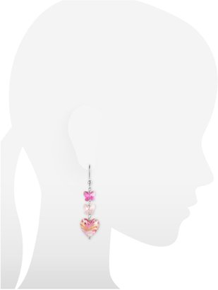 Glass Heart House of Murano  Mare - Pink Murano Drop Earrings