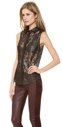 Torn By Ronny Kobo Ronit Lace Shirt