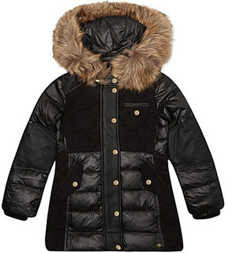 Juicy Couture Faux fur trim quilted coat 7-14 years